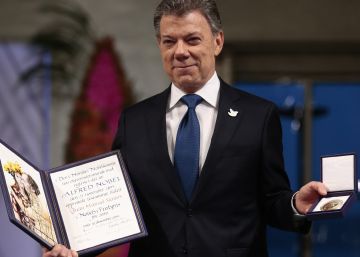 Juan Manuel Santos, após receber o Nobel da Paz: “Há uma guerra a menos no mundo, e é a da Colômbia”