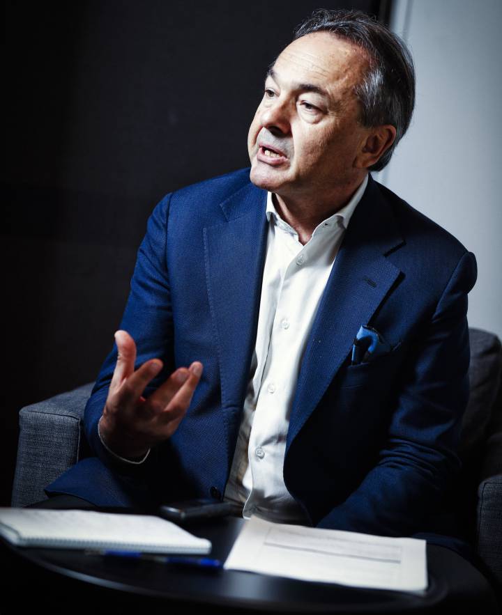 Gilles Kepel, durante la entrevista, en el Instituto Francés de Madrid. Gilles Kepel, durante la entrevista, en el Instituto Francés de Madrid.