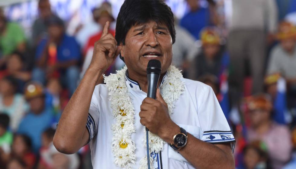 El presidente de Bolivia, Evo Morales, durante el congreso del Movimiento Al Socialismo el pasado jueves 