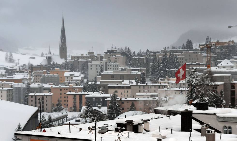 Foto de archivo del pueblo suizo de Davos durante la celebración del Foro Económico Mundial el año pasado.
