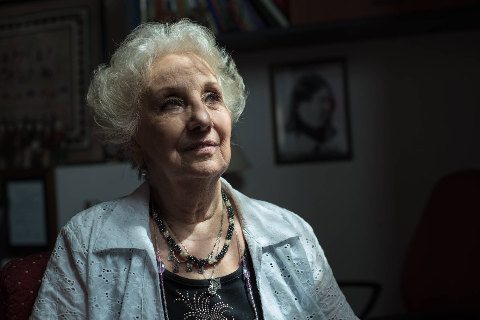 Estela de Carlotto, durante la entrevista. Estela de Carlotto, durante la entrevista.