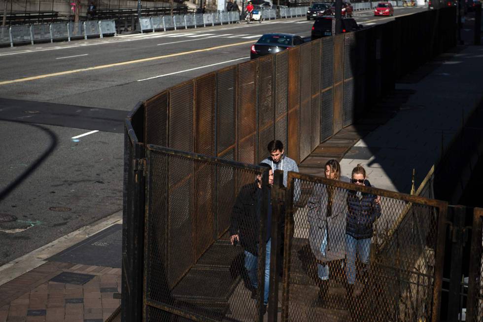 Vallas de seguridad, este miércoles, en el centro de Washington