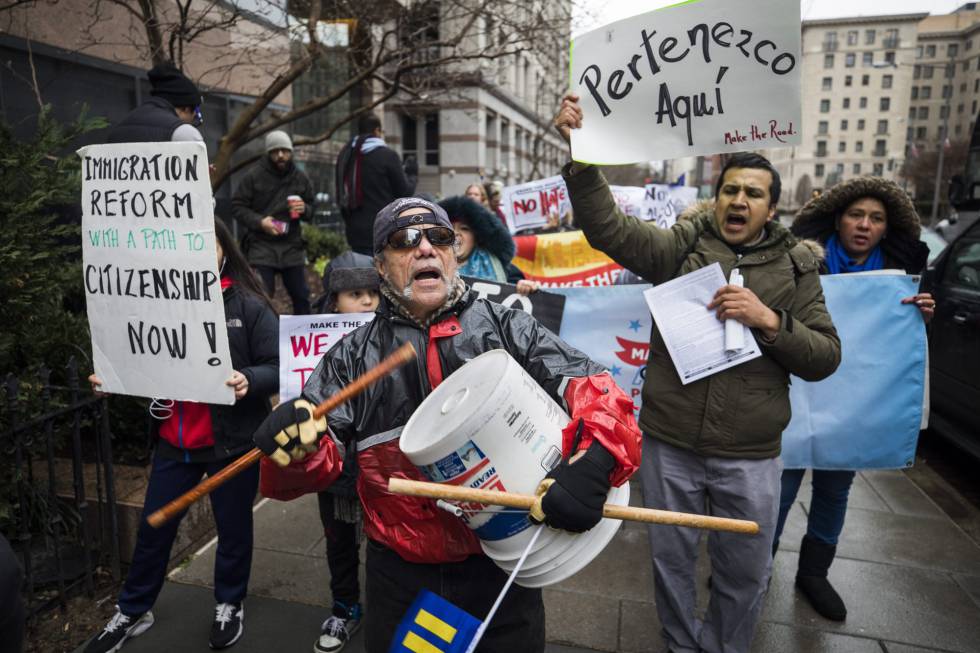Una manifestación promigrantes en Washington.