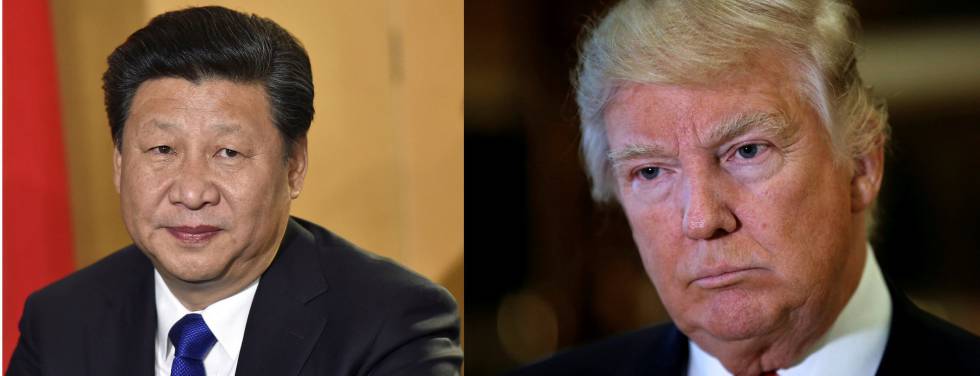 Xi Jinping y Trump en dos imágenes de archivo.