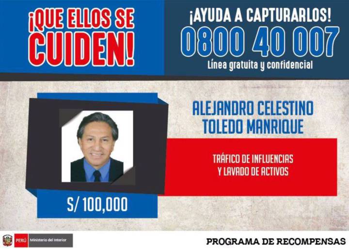 Un juez ordena detener al expresidente de Perú Alejandro Toledo por el ‘caso Odebrecht’ Un juez ordena detener al expresidente de Perú Alejandro Toledo por el ‘caso Odebrecht’