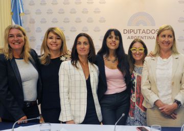 Diputadas y activistas argentinas adhieren en el Congreso a la huelga de mujeres.