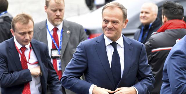 El presidente del Consejo Europeo, Donald Tusk, este jueves, en Bruselas.