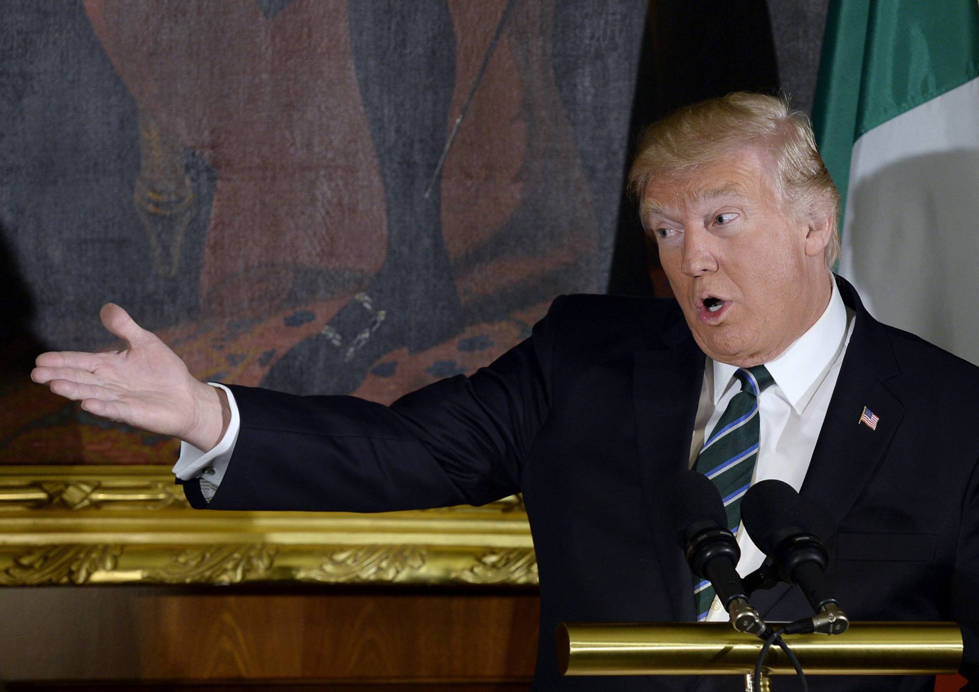 Donald Trump, este jueves en un acto en el Capitolio