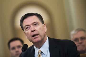 El director del FBI, James Comey, en su comparecencia por la trama rusa ante el comité de inteligencia de la Cámara de Representantes.