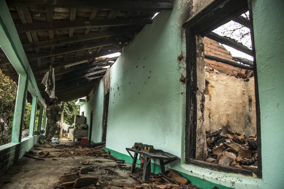 Una casa abandonada en un poblado de Sinaloa tras varios enfrentamientos entre cárteles del narcotráfico.