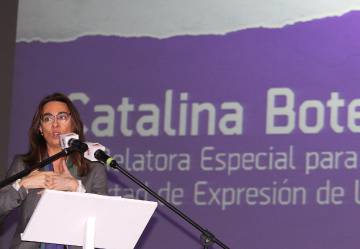 Catalina Botero, ex relatora de la CIDH el jueves en Ciudad de México