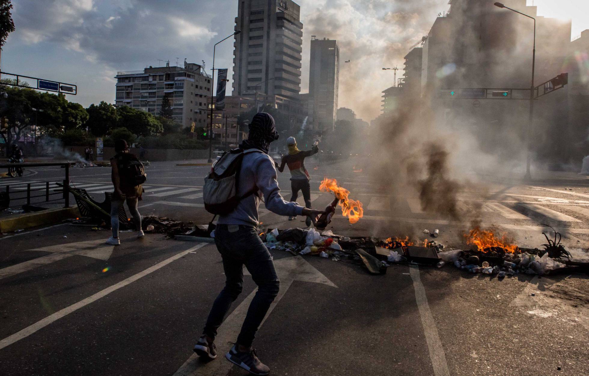 Enfrentamientos entre opositores y chavistas, el pasado sábado.