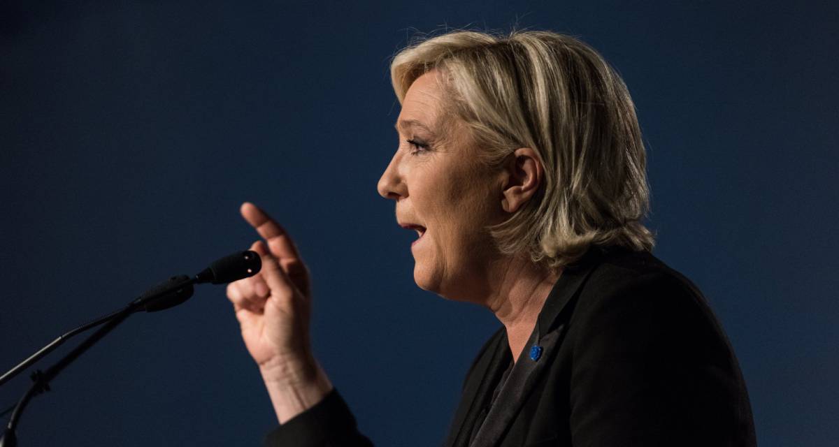 La candidata presidencial del Frente Nacional, Marine Le Pen