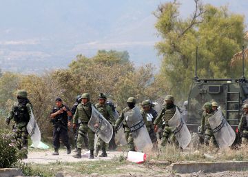 La policía militar, en Palmarito. 