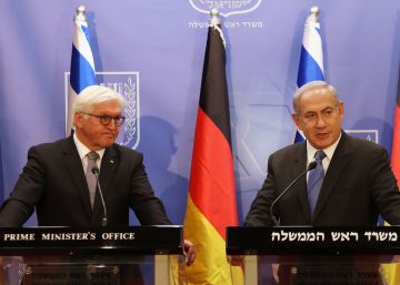 El presidente de Alemania, Frank-Walter Steinmeier, y el primer ministro israelí, Benjamín Netanyahu, en Jerusalén. 