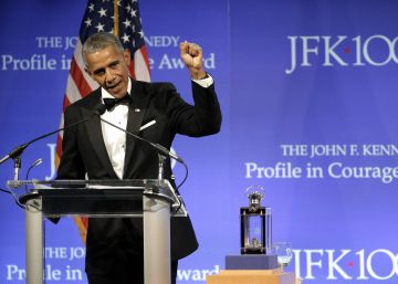 Obama, este domingo en Boston tras recibir un premio