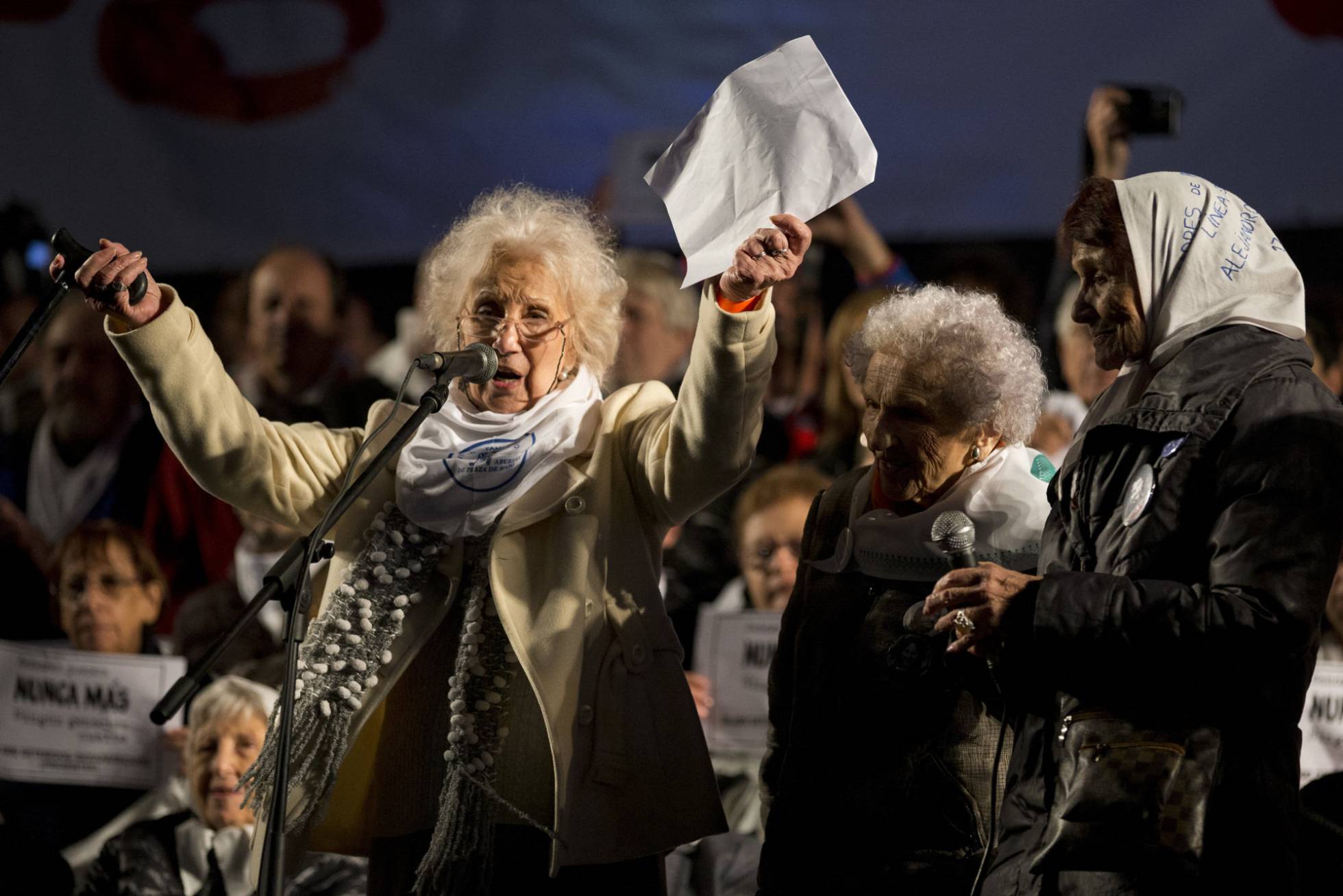 Estela de Carlotto, Lita Boitano y Tati Almeyda. Las convocantes.