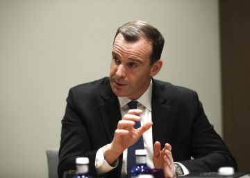 Brett McGurk, durante la entrevista el 11 de mayo de 2017 en Madrid.