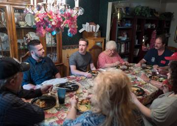 Las cenas sorpresas de Zuckerberg para conocer la América real
