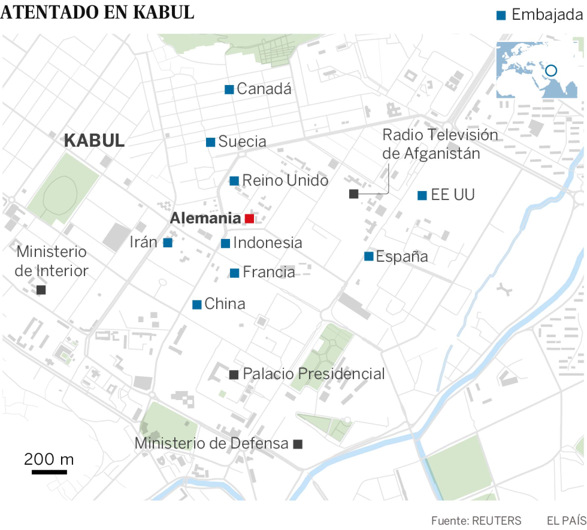 Al menos 80 muertos y 350 heridos por un camión bomba en el barrio diplomático de Kabul