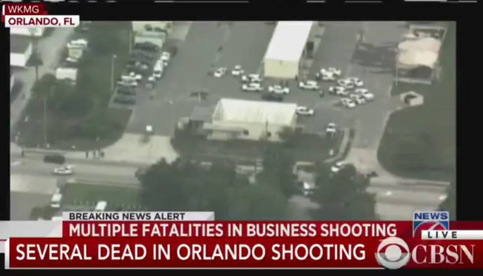Retransmisión en directo del dispositivo policial tras el tiroteo de Orlando.