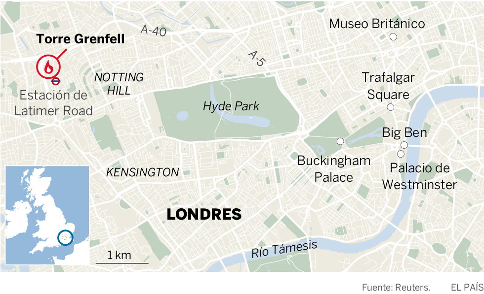 Al menos 6 muertos y 64 heridos en el incendio de un edificio de viviendas de 24 plantas en Londres