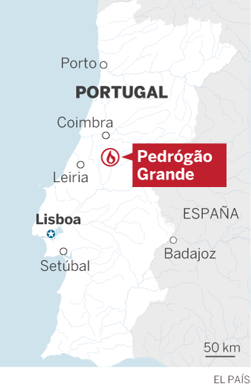 Al menos 62 muertos y 54 heridos en un incendio forestal en Portugal