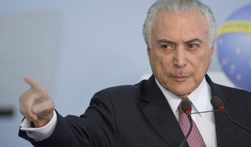 Michel Temer, en un momento de su discurso de este martes.