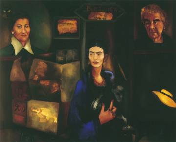 Cuadro de Sofía Gandarias: “Dirección Mujeres“, 1993. Actualmente exhibido en la Facultad de Bellas Artes UCM (Madrid).