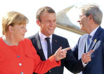 Merkel y Macron se solidarizan con Italia sin ofrecer medidas concretas Merkel y Macron se solidarizan con Italia sin ofrecer medidas concretas