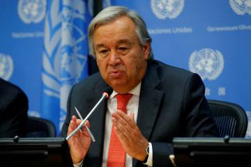 Guterres en rueda de prensa