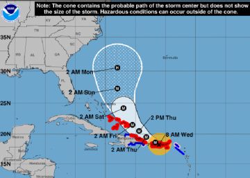 Así es la trayectoria del huracán María Así es la trayectoria del huracán María