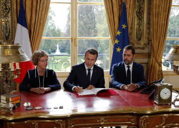 Macron sella la reforma laboral pese a las protestas en la calle Macron sella la reforma laboral pese a las protestas en la calle