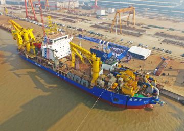 China estrena un megabarco para ‘crear islas’