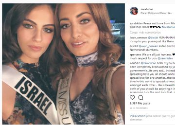 Miss Iraque recebe ameaças de morte por uma selfie com a Miss Israel