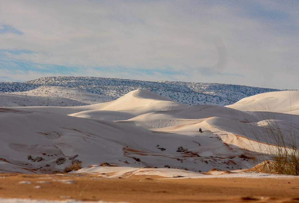neve no deserto do Saara