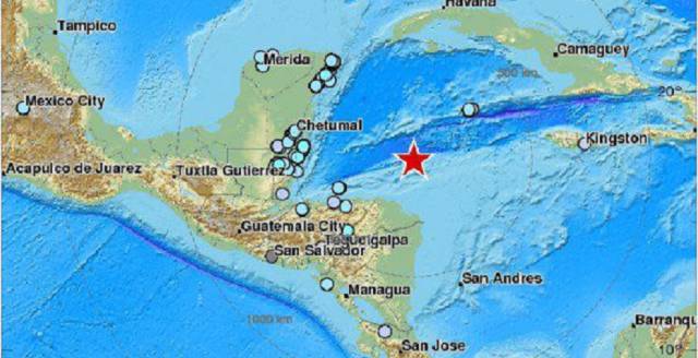 Mapa de la ubicación del epicentro del sismo EMSC.