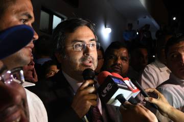 Juan Jimenez la semana pasada en Honduras