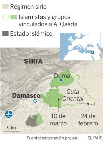 El Ejército sirio logra dividir el enclave rebelde de Guta Oriental