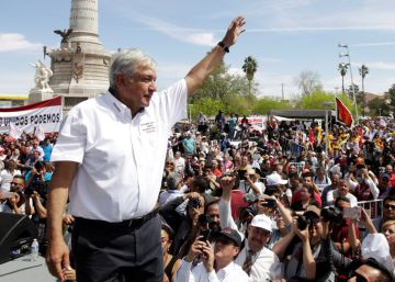 López Obrador arranca su campaña con un mensaje nacionalista en la frontera de México con EE UU