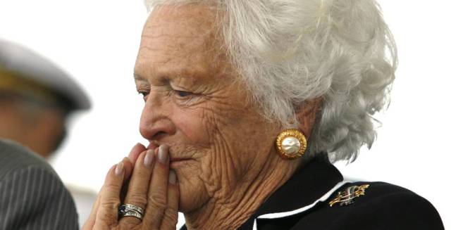 La ex primera dama Barbara Bush en 2007.