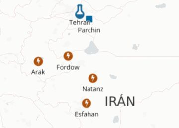 Mapa del Irán nuclear