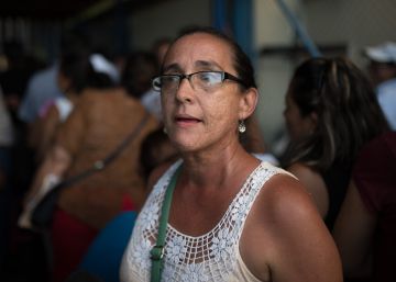 Georgina Rodríguez, en la Dirección de Migración, en Managua.