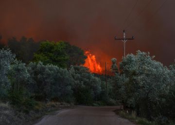 Un gran incendio obliga a evacuar a cientos de personas de dos pueblos de la isla griega Eubea