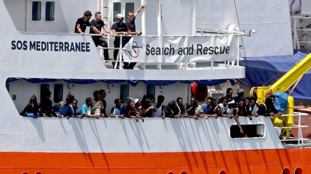 El barco 'Aquarius', en La Valeta este miércoles.