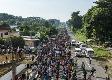 La caravana de migrantes centroamericanos avanza por México