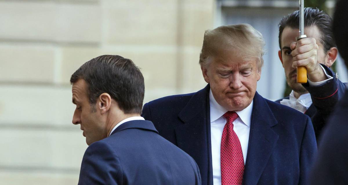 El presidente francés, Emmanuel Macron, recibe al estadounidense Donald Trump en el Elíseo