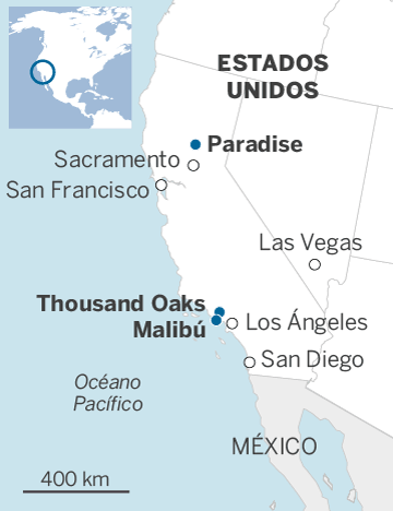 Los incendios de California dejan ya 23 muertos y 250.000 personas desalojadas