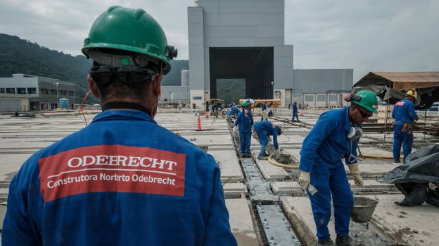 Trabajadores de la constructora en 2017.