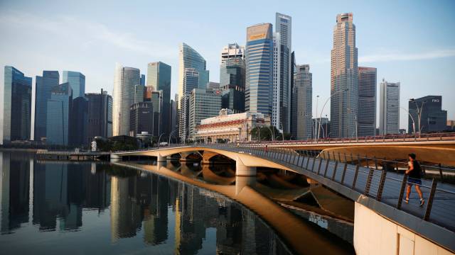Vista del centro de Singapur.